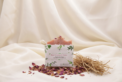 Handcrafted Soap (Rose Geranium & Vetiver) 3.5 oz